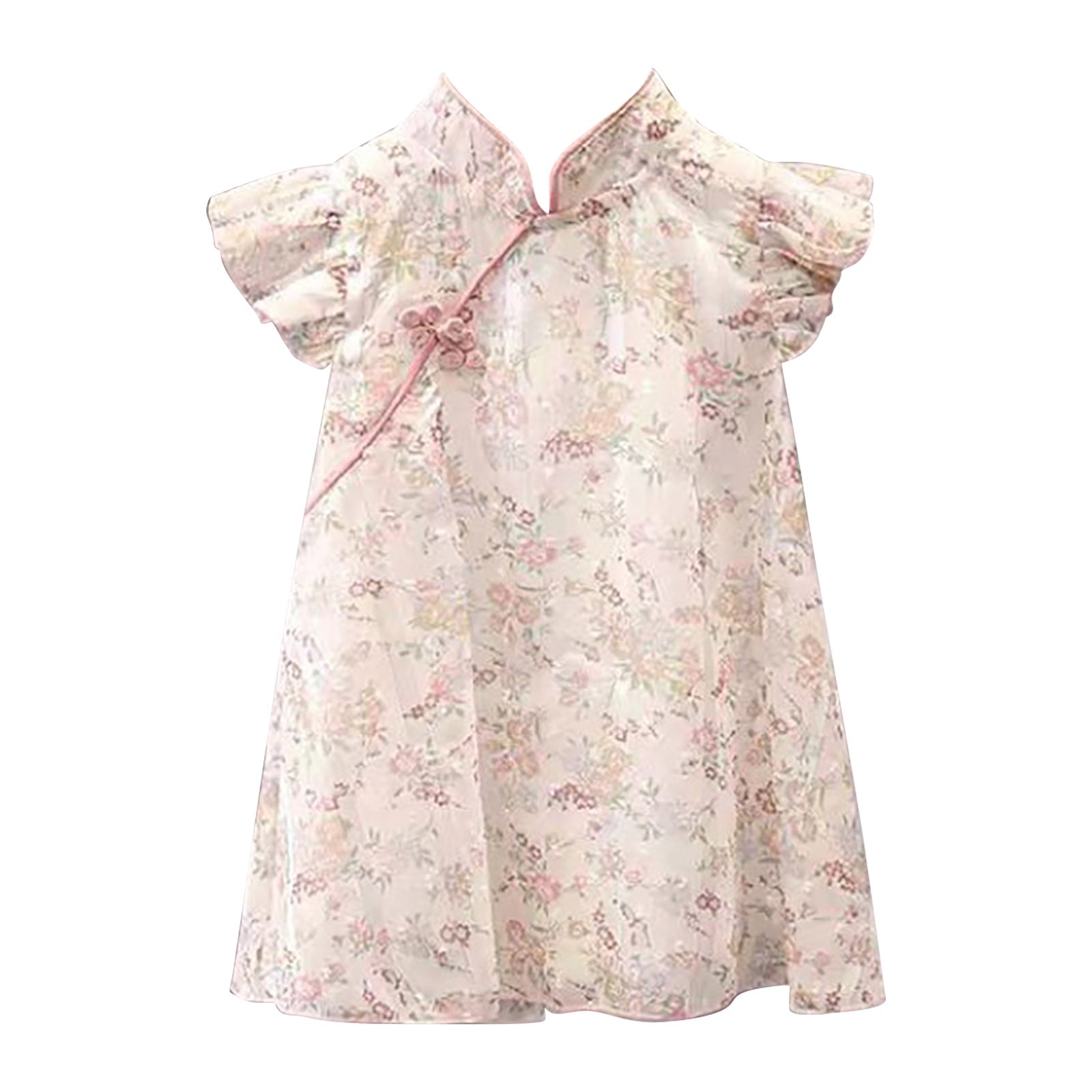 JSCDRPDWL Girls Dresses Girls Summer Super Fairy Tang Suit Little Girl Princess Skirt Baby Clothes for Girls Dresses Size 10-12 Pink 5-6 Years
